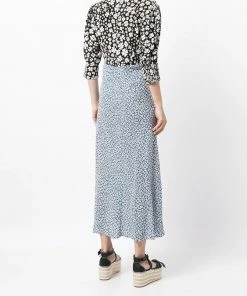 Rixo London 'Martha' Contrast Floral Midi Dress