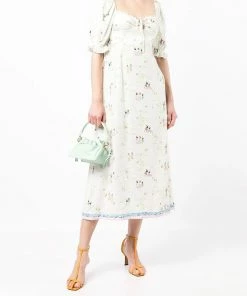 Rixo London 'Montenegro' Illustrated Midi Dress