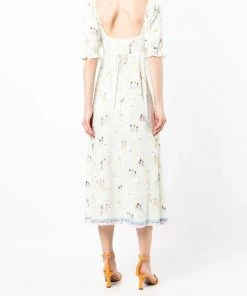 Rixo London 'Montenegro' Illustrated Midi Dress