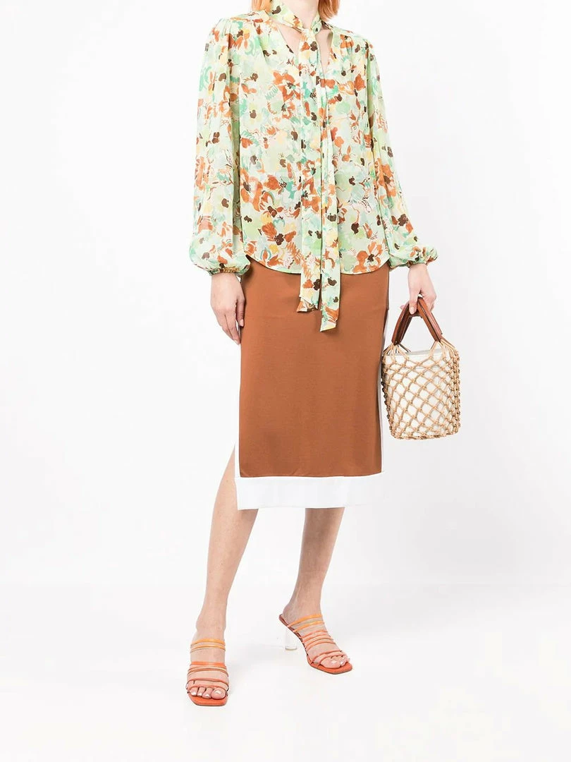 Rixo London 'Moss' Sheer Pussy Bow Floral Blouse 9 Rixo London 'Moss' Sheer Pussy Bow Floral Blouse