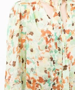 Rixo London 'Moss' Sheer Pussy Bow Floral Blouse 21 Rixo London 'Moss' Sheer Pussy Bow Floral Blouse