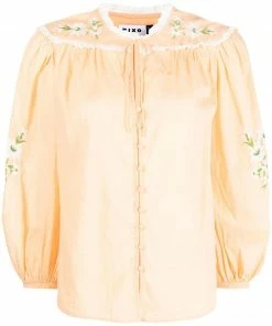 Rixo London 'Ren' Daisy Embroidered Blouse