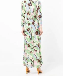 Rixo London 'Selma' Floral Wave Print Midi Dress