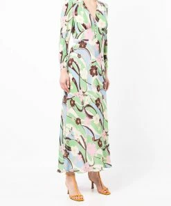 Rixo London 'Selma' Floral Wave Print Midi Dress