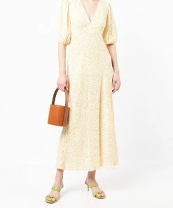 Rixo London 'Steph' Floral Tie Back Midi Dress