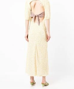 Rixo London 'Steph' Floral Tie Back Midi Dress