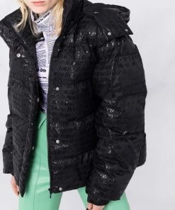 ROTATE 'Tina' Logo Puffer Jacket & Mittens Clothing