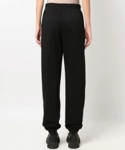 ROTATE 'Mimi' Black Logo Sweatpants Clothing