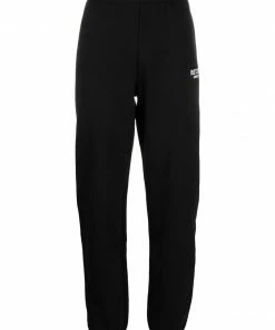 ROTATE 'Mimi' Black Logo Sweatpants Clothing