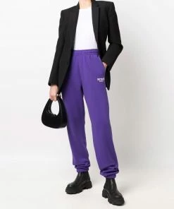 ROTATE 'Mimi' Purple Logo Sweatpants Clothing
