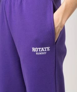 ROTATE 'Mimi' Purple Logo Sweatpants Clothing