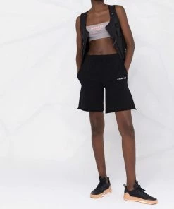 ROTATE Grey ‘Passio’ Logo Crop Top