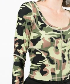 ROTATE 'Tamisha' Camo Top
