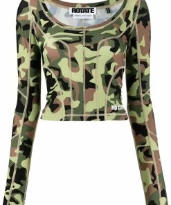 ROTATE 'Tamisha' Camo Top