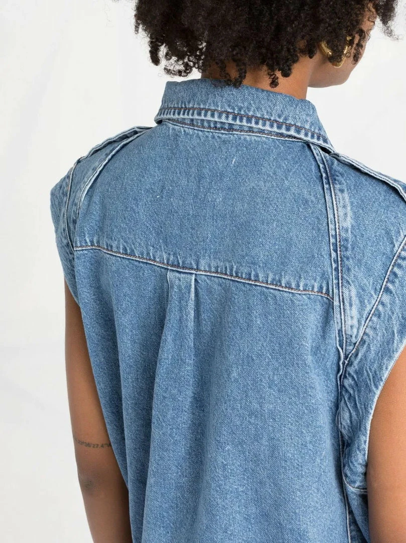 Ba&sh Clothing 'Ruben' Denim Sleeveless Jacket 5 Ba&sh Clothing 'Ruben' Denim Sleeveless Jacket