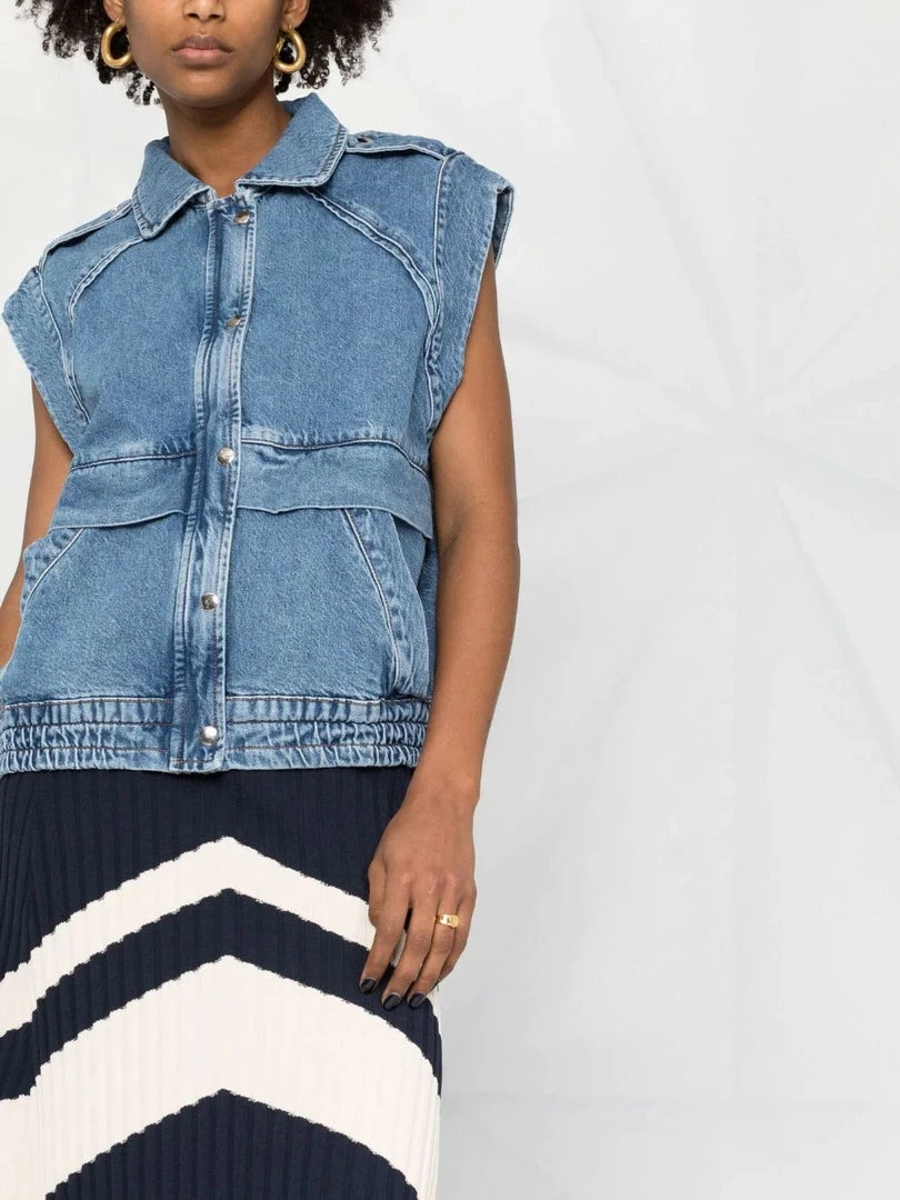 Ba&sh Clothing 'Ruben' Denim Sleeveless Jacket 7 Ba&sh Clothing 'Ruben' Denim Sleeveless Jacket