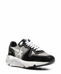 Golden Goose 'Running Sole Black Camo Glitter Trainers' Shoes
