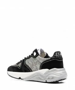 Golden Goose 'Running Sole Black Camo Glitter Trainers' Shoes