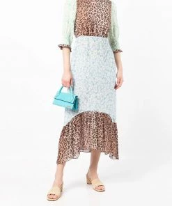 Rixo London 'Saffron' Floral Leopard Midi Dress