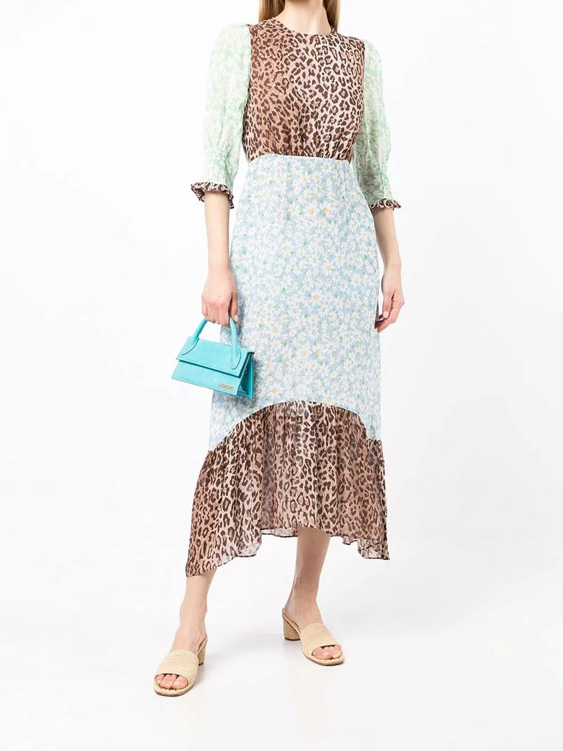 Rixo London 'Saffron' Floral Leopard Midi Dress 4 Rixo London 'Saffron' Floral Leopard Midi Dress