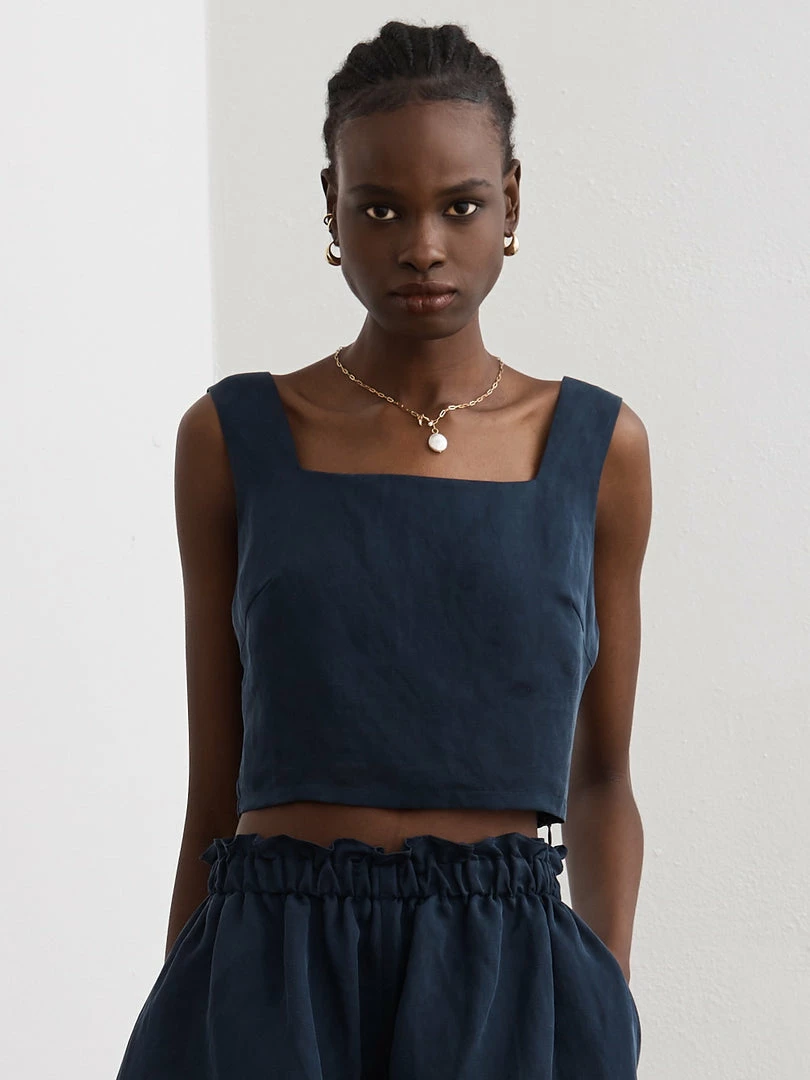 Sancia Clothing Navy ‘Fidelia’ Crop Top 3 Sancia Clothing Navy ‘Fidelia’ Crop Top