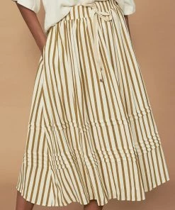 Sancia ‘Meera’ Stripe Midi Skirt