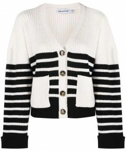Self Portrait Clothing ‘Mariner Stripe Knit Cardigan’