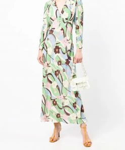 Rixo London 'Selma' Floral Wave Print Midi Dress