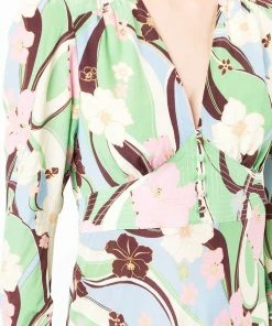 Rixo London 'Selma' Floral Wave Print Midi Dress