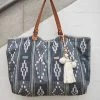 M.A.B.E Grey 'Serai' Patterned Tote Bag