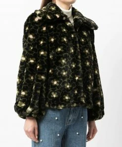 Shrimps Clothing 'Betty' Faux Fur Floral Jacket