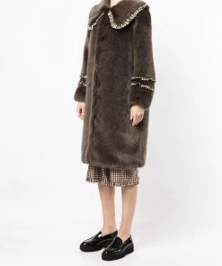Shrimps 'Brandy' Long Faux Fur Coat Clothing 10 Shrimps 'Brandy' Long Faux Fur Coat Clothing