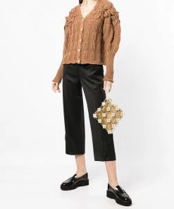 Shrimps Brown 'Claudia' Floral Knit Cardigan Clothing