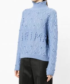 Shrimps Blue 'Cornelia' Bobble Logo Jumper Clothing