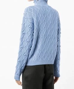 Shrimps Blue 'Cornelia' Bobble Logo Jumper Clothing