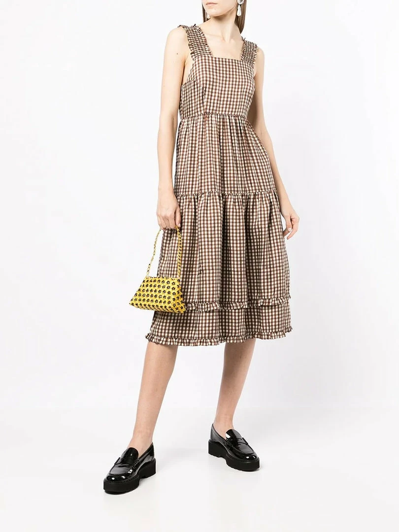 Shrimps 'Luna' Gingham Midi Dress 4 Shrimps 'Luna' Gingham Midi Dress