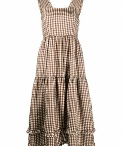 Shrimps 'Luna' Gingham Midi Dress