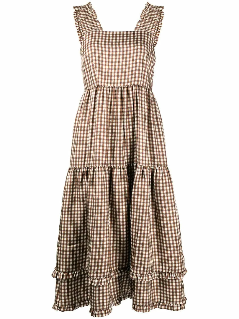 Shrimps 'Luna' Gingham Midi Dress 3 Shrimps 'Luna' Gingham Midi Dress