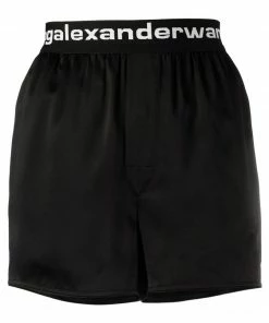 Alexanderwang.t 'Silk Logo Shorts' Clothing