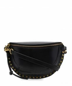 Isabel Marant Black 'Skano' Studded Clutch Bag Bags