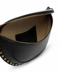 Isabel Marant Black 'Skano' Studded Clutch Bag Bags
