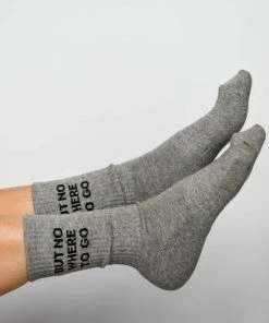 Soxygen Unisex Grey ‘But Nowhere To Go’ Classic Socks Accessories