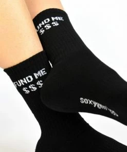 Soxygen Unisex Black ‘Fund Me’ Classic Socks