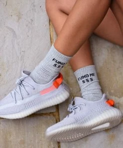 Soxygen Unisex Grey ‘Fund Me’ Classic Socks