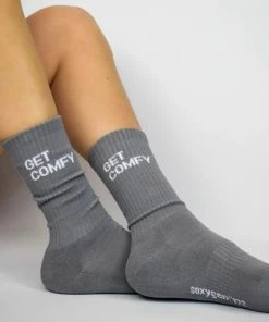 Soxygen Unisex Grey ‘Get Comfy’ Classic Socks Accessories