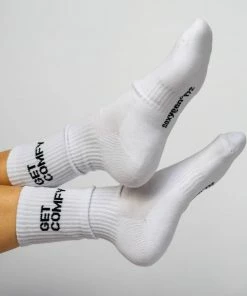Soxygen Unisex White ‘Get Comfy’ Classic Socks