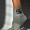 Soxygen Unisex Grey ‘Good Things Coming’ Ankle Socks Accessories 1 Soxygen Unisex Grey ‘Good Things Coming’ Ankle Socks Accessories