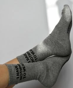 Soxygen Accessories Unisex Grey ‘I Have Nothing To Wear’ Classic Socks