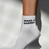 Soxygen Accessories Unisex White ‘Make It Happen’ Ankle Socks