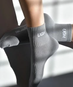 Soxygen Unisex Grey ‘Ugh’ Ankle Socks